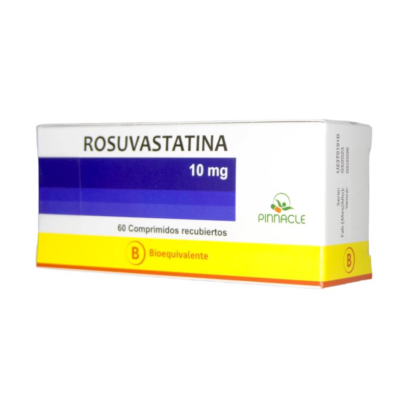 Rosuvastatina 10mg x 60 comprimidos Recubiertos "Ley Cenabast" Pinnacle